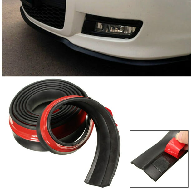 2Pcs Polyurethane ABS Car Bumper Spoiler Rear Lip Scratch Resistant Wingle Black